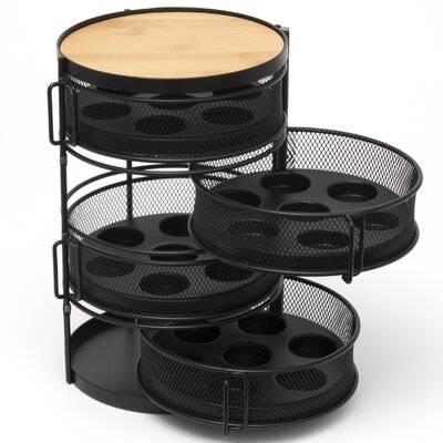 Lipper International 4 Tier Round Coffee Pod Tower with Swing Out