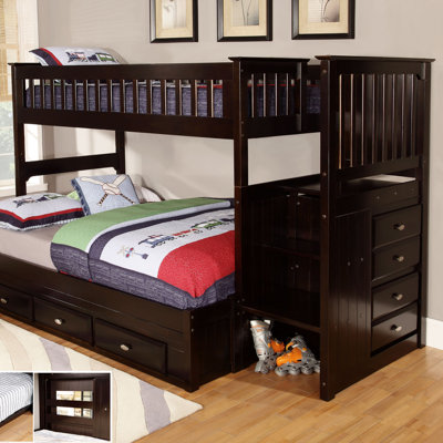 Twin over Full Staircase Bunk Bed | Wayfair