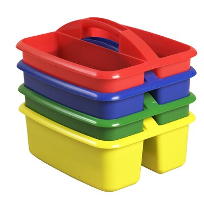 ECR4Kids Two Compartment Large Plastic Art Caddy & Reviews | Wayfair