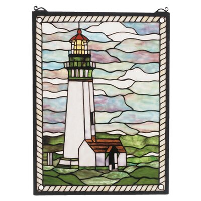 Yaquina Head Lighthouse Stained Glass Window | Wayfair