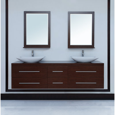 Stufurhome 72 Calliope Double Sink Vanity Set