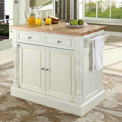 Crosley Oxford Kitchen Island with Butcher Block Top & Reviews | Wayfair