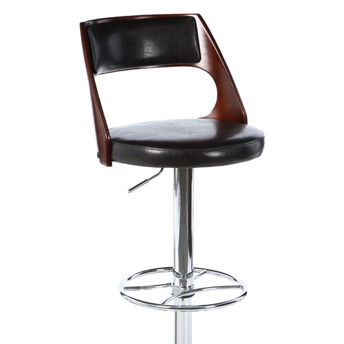 LumiSource Presta Barstool in Cherry Wood