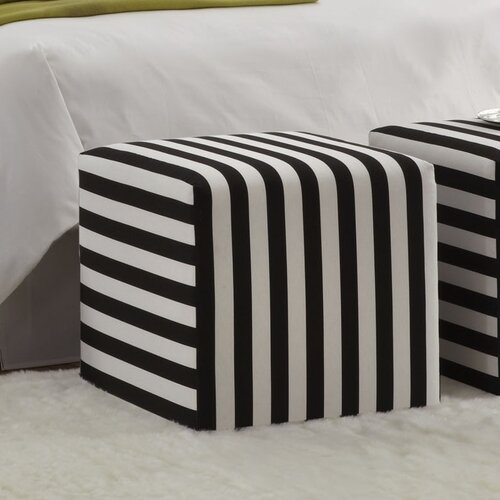 Skyline Furniture Fabric Cube Ottoman