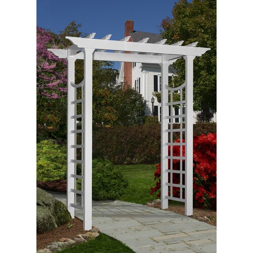 New England Arbors Westhaven Arbor with Pergola Top