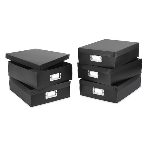 Whitmor, Inc Document Boxes in Black (Set of 5)