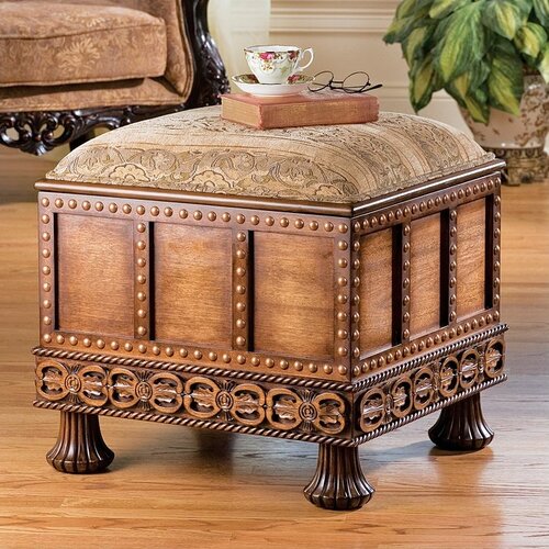 Design Toscano Medieval Strong Box Ottoman