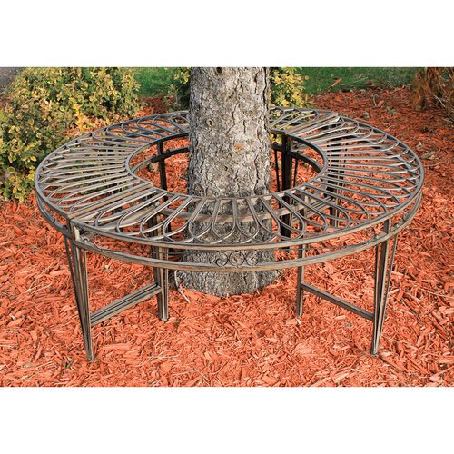 Design Toscano Gothic Roundabout Steel Garden Bench