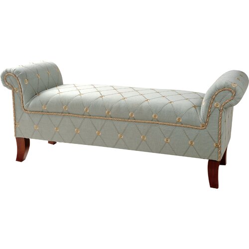 Jennifer Taylor Savannah Roll Arm Polyster Bedroom Bench