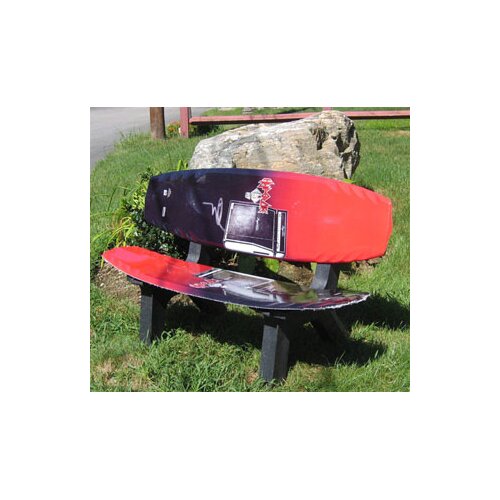 Ski Chair Wake Board Recycled Plastic Garden Bench