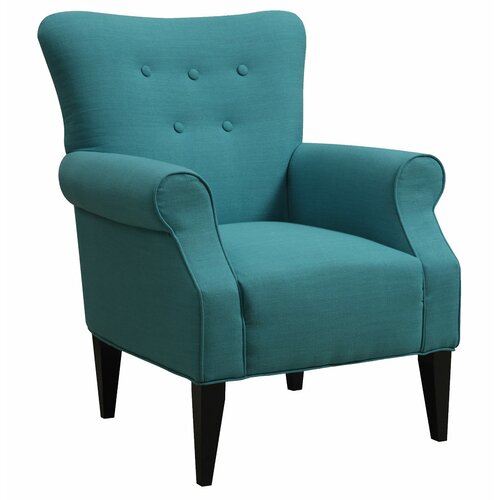 Emerald Home Furnishings Lydia Neon Button Back Arm Chair