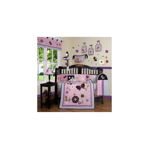 Geenny Boutique Ladybug Flower 13 Piece Crib Bedding Set