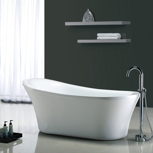 Ove Decors Rachel 70 x 34 Freestanding Acrylic Slipper Bathtub