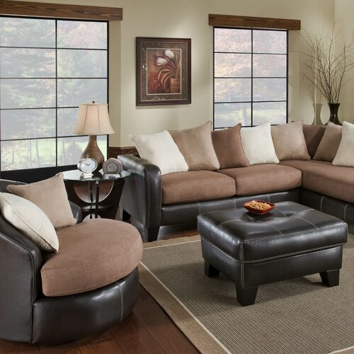 dCOR design Burke Barrel Tub Chair and Ottoman