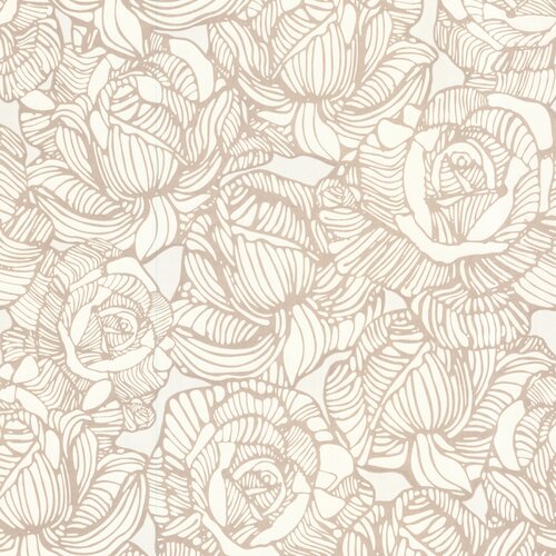 Brewster Home Fashions Zinc Calista Modern Rose Wallpaper