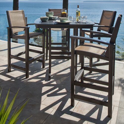 POLYWOOD® Coastal 5 Piece Bar Dining Set