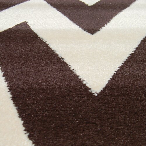 DonnieAnn Company Sculpture Chocolate Geometric Rug