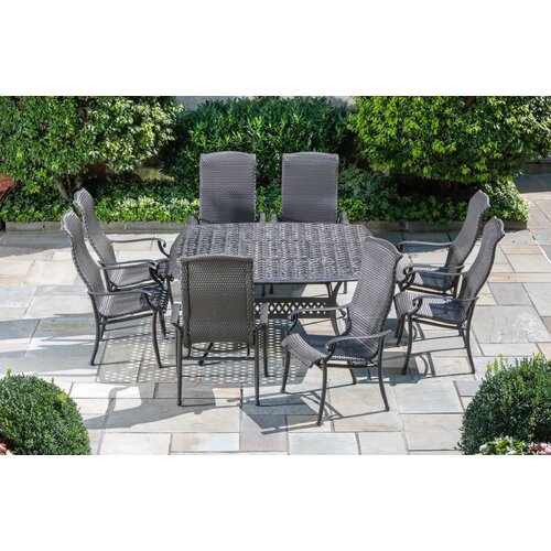 Alfresco Home Hemingway 9 Piece Square Dining Set