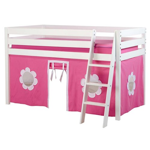 Wildon Home ® Princess Twin Loft with 3/4 Guard Rail