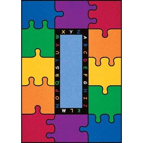 Learning Carpets Cut Pile ABC Puzzle Kids Rug