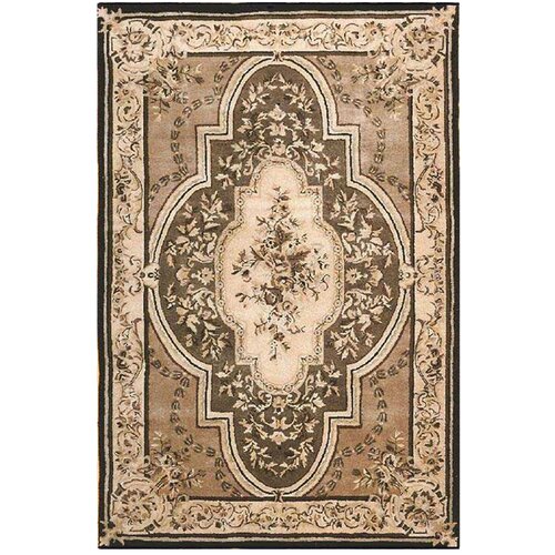 American Home Rug Co. American Home Classic Aubuson Taupe/Black Rug