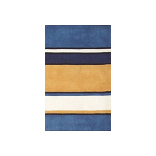 American Home Rug Co. Beach Rug Sunny Blues Multi Ocean Stripes Rug