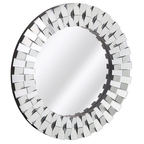 Majestic Mirror 36 H x 36 W Contemporary Round Wall Mirror