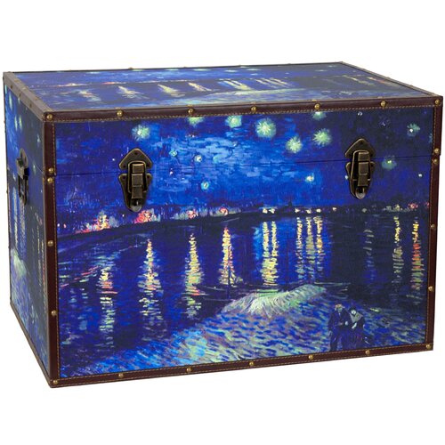 Oriental Furniture Van Goghs Starry Night Over the Rhone Trunk