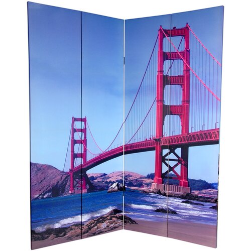 Oriental Furniture 6Feet Tall Double Sided Bridges Room Divider