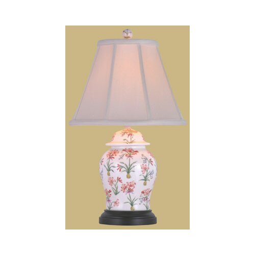 Oriental Furniture Porcelain Floral Jar Table Lamp