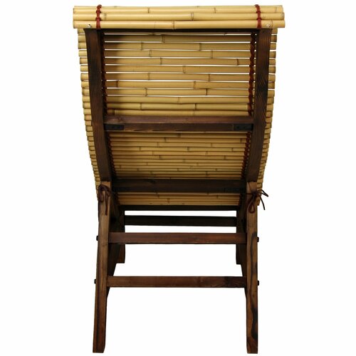 Oriental Furniture Curved Japanese Bamboo Lounge Chair