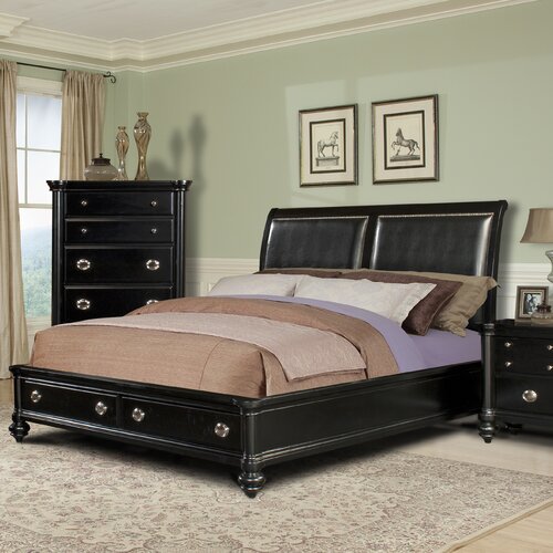 Klaussner Furniture Danbury Storage Sleigh Bed