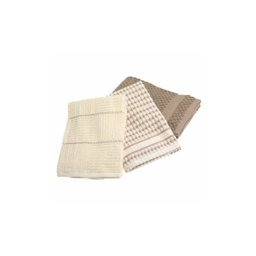 Bardwil Tablecloths Bardwil Popcorn Kitchen Towel in Taupe (Set of 3)