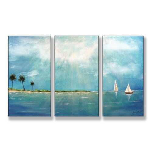 Stupell Industries Azure Breeze Triptych Wall Art