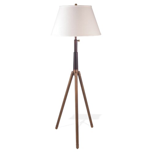 Lighting Enterprises Adjustable Tripod Telescope Floor Lamp with Linen ...