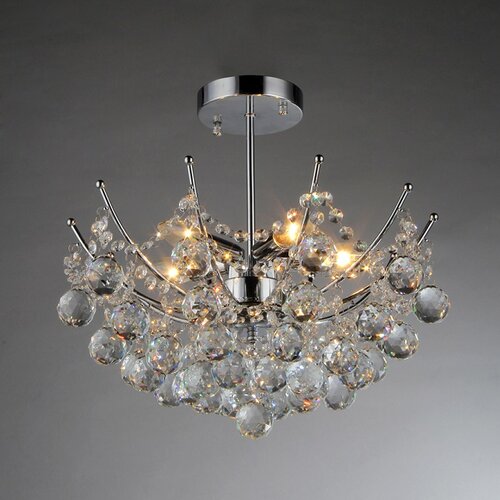 Warehouse of Tiffany Shine 5 Light Crystal Chandelier & Reviews | Wayfair