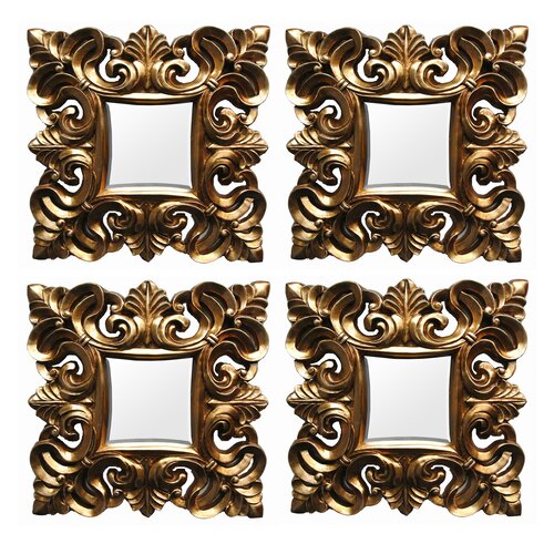 Imagination Mirrors Goldfinger Square Mirror in Gold