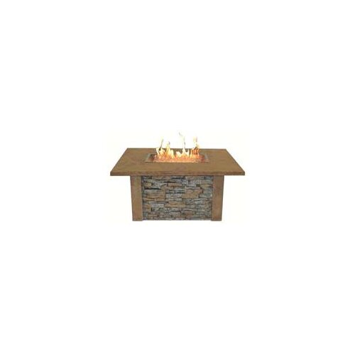 The Outdoor GreatRoom Company Sierra Firepit Table with Rectangle