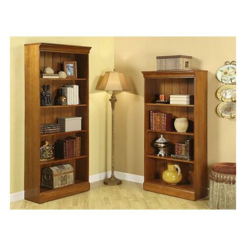 Riverside Furniture American Crossings Tall Bookcase in Fawn Cherry