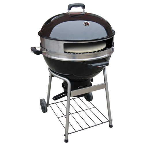 23" Charcoal Pizza Kettle Grill with Bottom Shelf