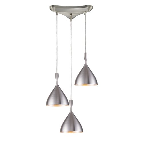 Elk Lighting Spun Aluminum 3 Light Pendant