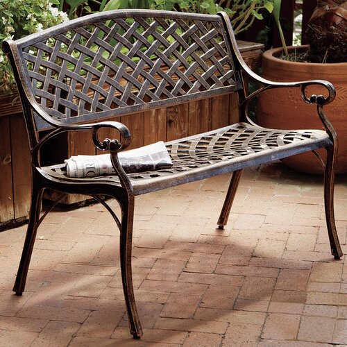 Innova Hearth and Home Concord Cast Aluminum Camelback Park Bench