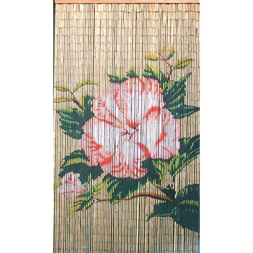 Bamboo54 Natrual Bamboo Small Flowers Curtain Single Panel