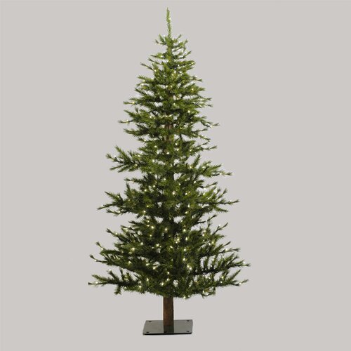 Vickerman Minnesota Pine 6' Green Artificial Half Christmas Tree with ...