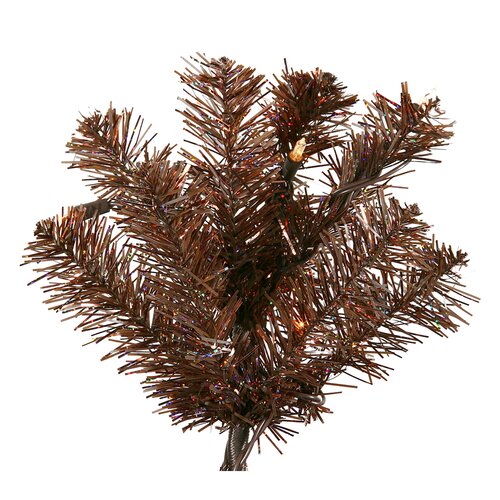 Vickerman Co. 7 Mocha Artificial Christmas Tree with 500 Clear Mini