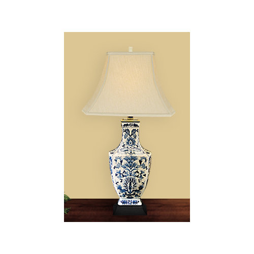 JB Hirsch Dynasty Quad Vase Crackled Table Lamp