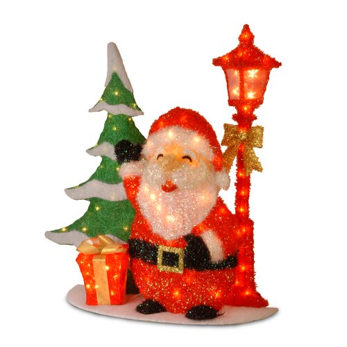 National Tree Co. Pre Lit Tinsel Santa Clause