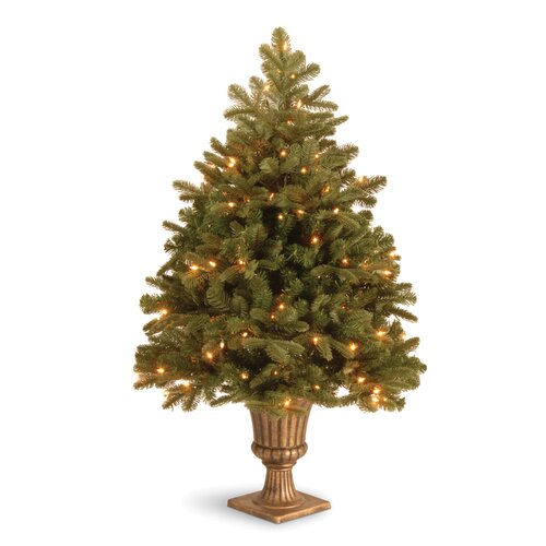 National Tree Co. Noble Deluxe Fir Pre Lit 3 4 Green Fir Artificial