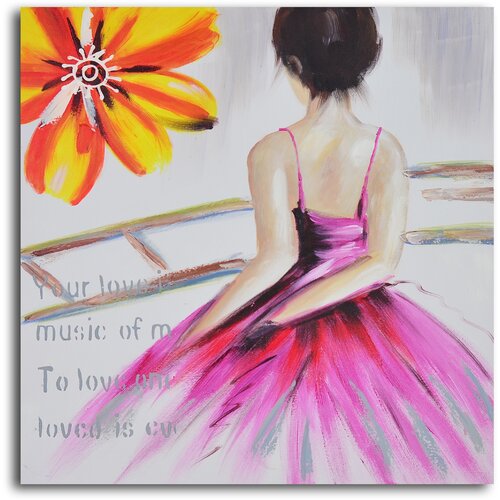 My Art Outlet 3 Piece Love to Dance Hand Painted Canvas Set