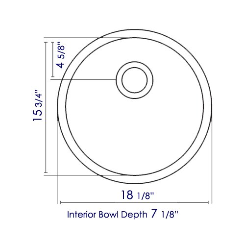 Alfi Brand 18.25 x 18.25 Round Undermount Fireclay Bar Sink